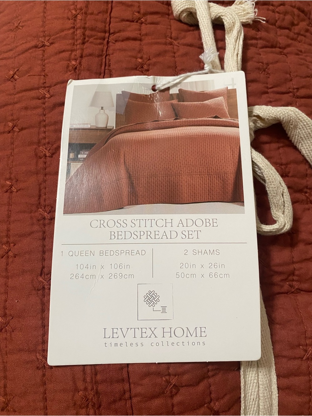 Levtex Home Cross Stitch Adobe Bedspread Set - 3 PCs